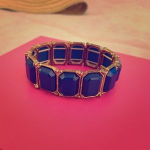 Beautiful Gold and Royal Blue Gem Bracelet